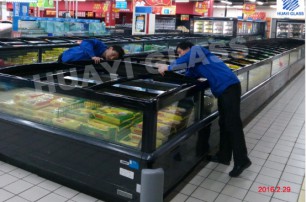 沃尔玛超市节能改造项目之——307店岛柜加盖