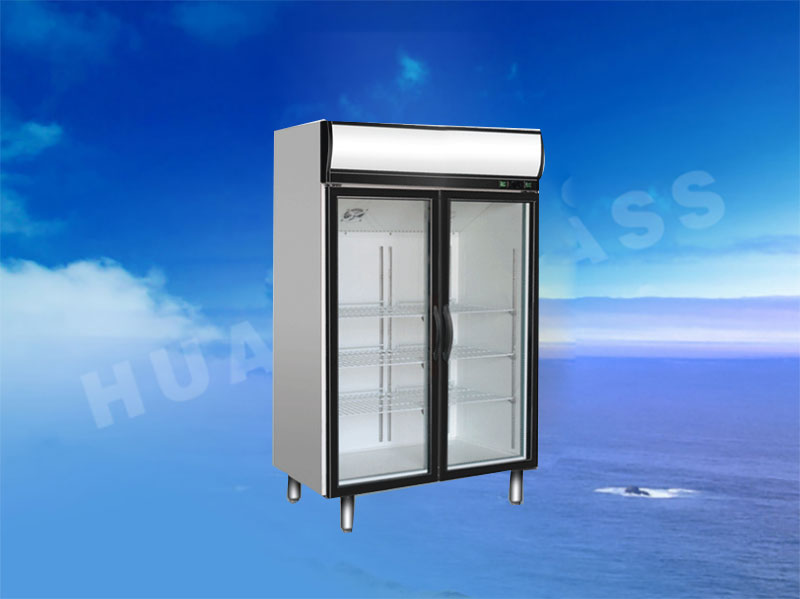 Commercial display cabinet glass door