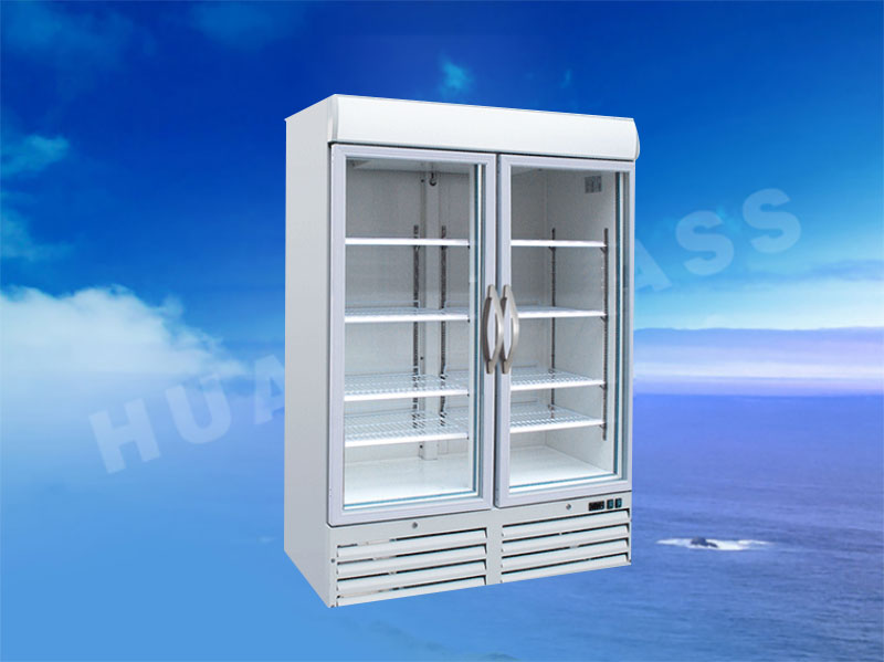 Commercial display cabinet glass door