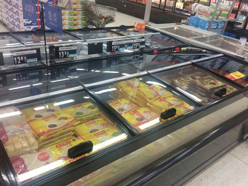 超市节能改造冷冻岛柜加盖